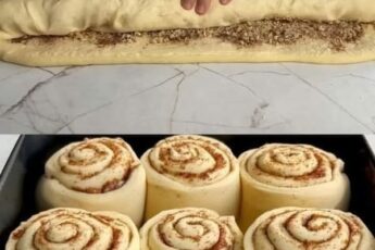 Синнабоны с орехами и сливочно-карамельным соусом