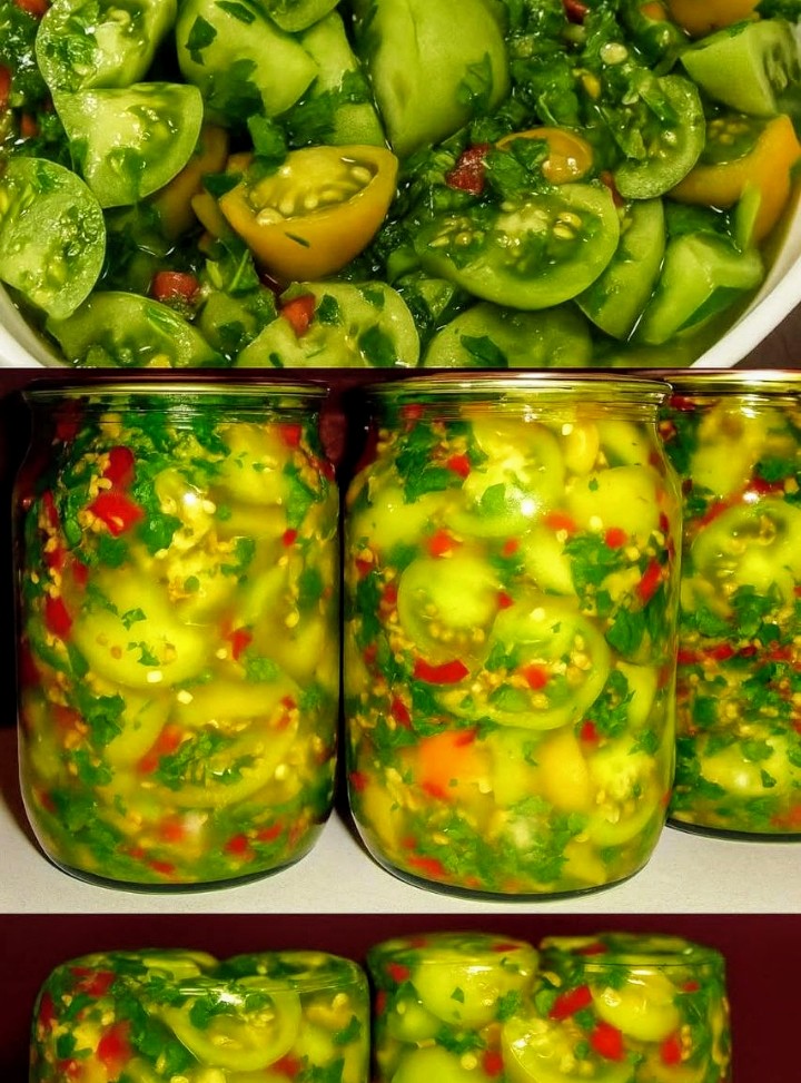 МАРИНОВАННЫЕ ЗЕЛЕНЫЕ ПОМИДОРЫ. ЭТО ТАКАЯ ВКУСНЯТИНА! Ну вкуснейшая овощная закуска!