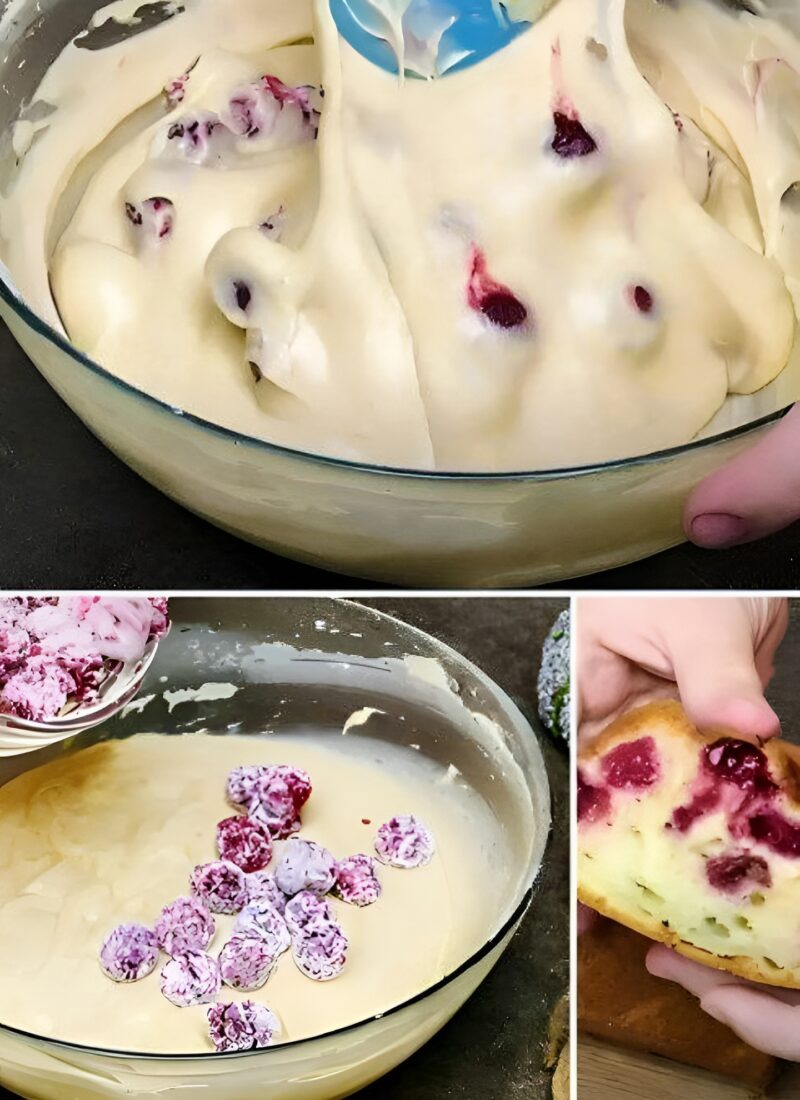 Пирог с ягодами на каждый день. Он такой вкусный, что даже крошки не остается.