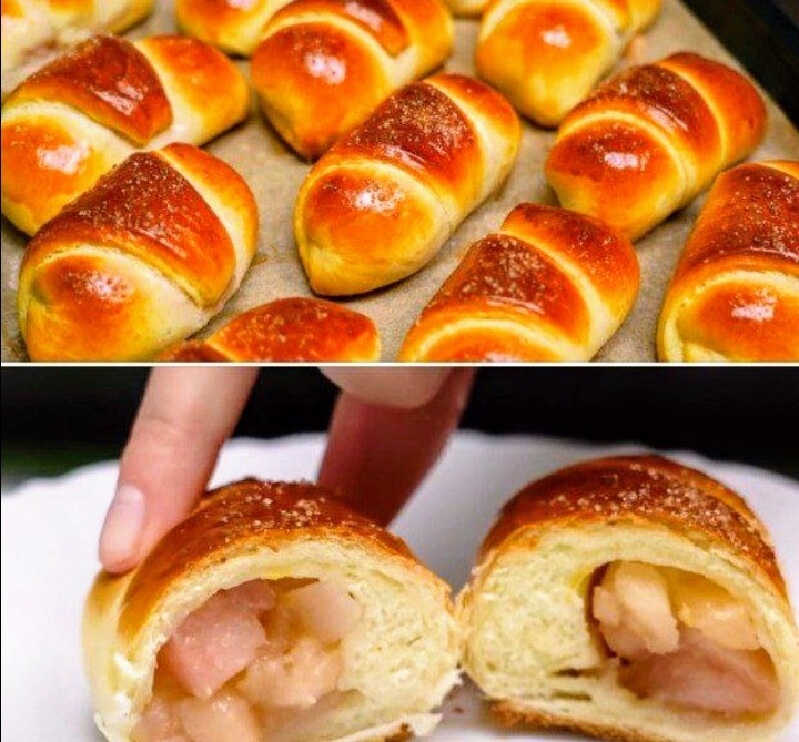 Румяные и пышные рогалики, как пух
