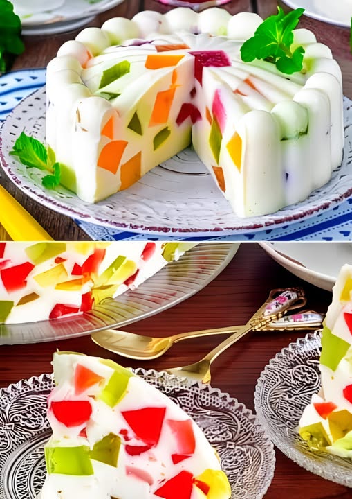 ЖЕЛЕЙНЫЙ ТОРТ БЕЗ ВЫПЕЧКИ "БИТОЕ СТЕКЛО", ЯРКИЙ И ВКУСНЫЙ