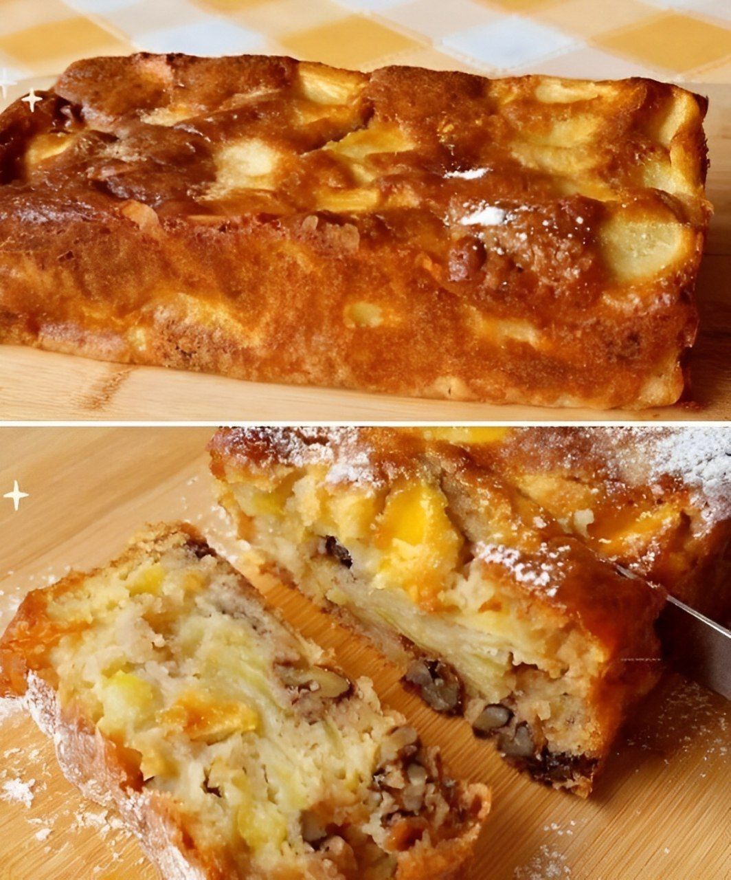 Быстрый яблочный пирог. Активных действий на 5 минут + выпекание 🍎 Быстрый яблочный пирог. Активных действий на 5 минут + выпекание 🍎