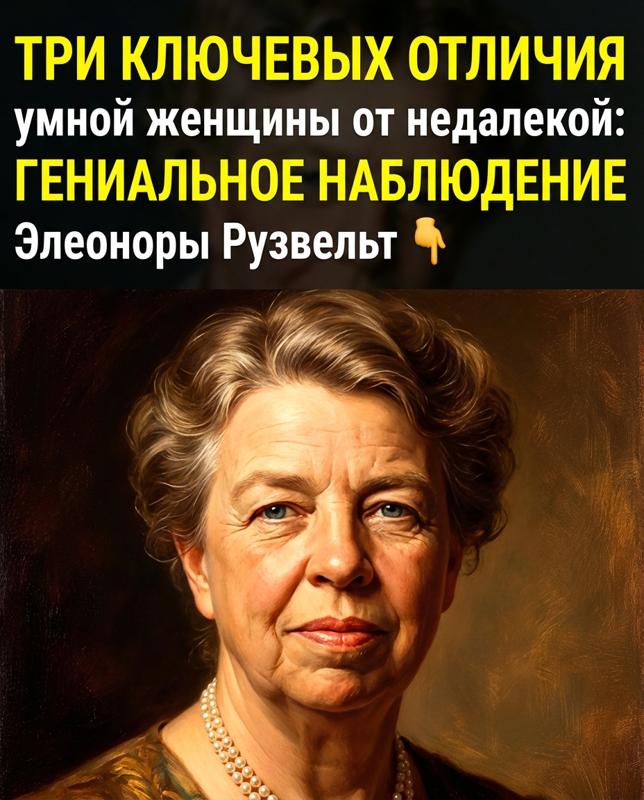 Три черты, по которым можно отличить мудрую женщину от не очень развитой: проницательное замечание Э. Рузвельт