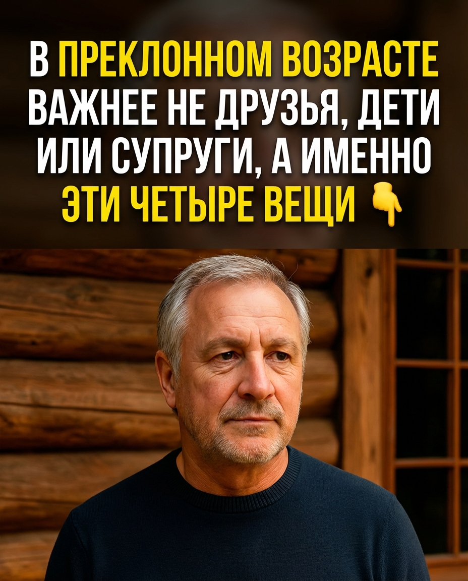 К старости не друзья, не дети и не супруг играют главную роль, а всего четыре пункта, без которых невозможно обрести спокойствие и радость. 