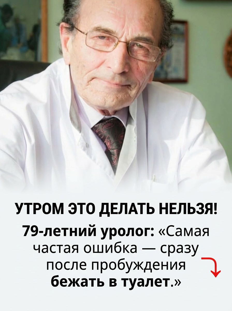 79-летний врач-уролог: «Основная ошибка — посещать туалет сразу же после пробуждения»