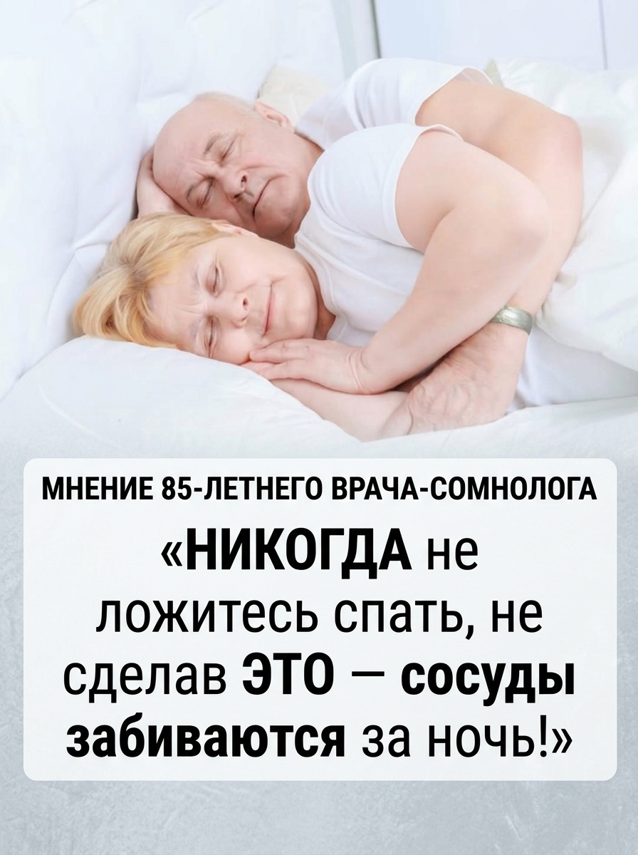 85-летний специалист по сну: «НИКОГДА не ложитесь спать, не выполнив это — за ночь ваши сосуды забиваются» 