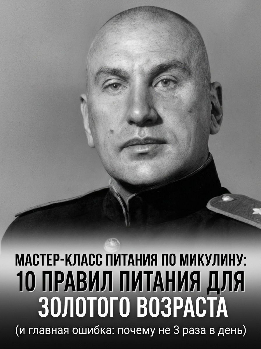 Система питания академика Микулина: 10 принципов для людей в возрасте, стремящихся к отличному самочувствию (и почему трехразовый прием пищи — это не лучший вариант)