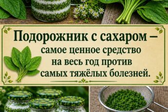 Подорожник с сахаром — самое ценное лекарство на весь год от самых тяжёлых болез
