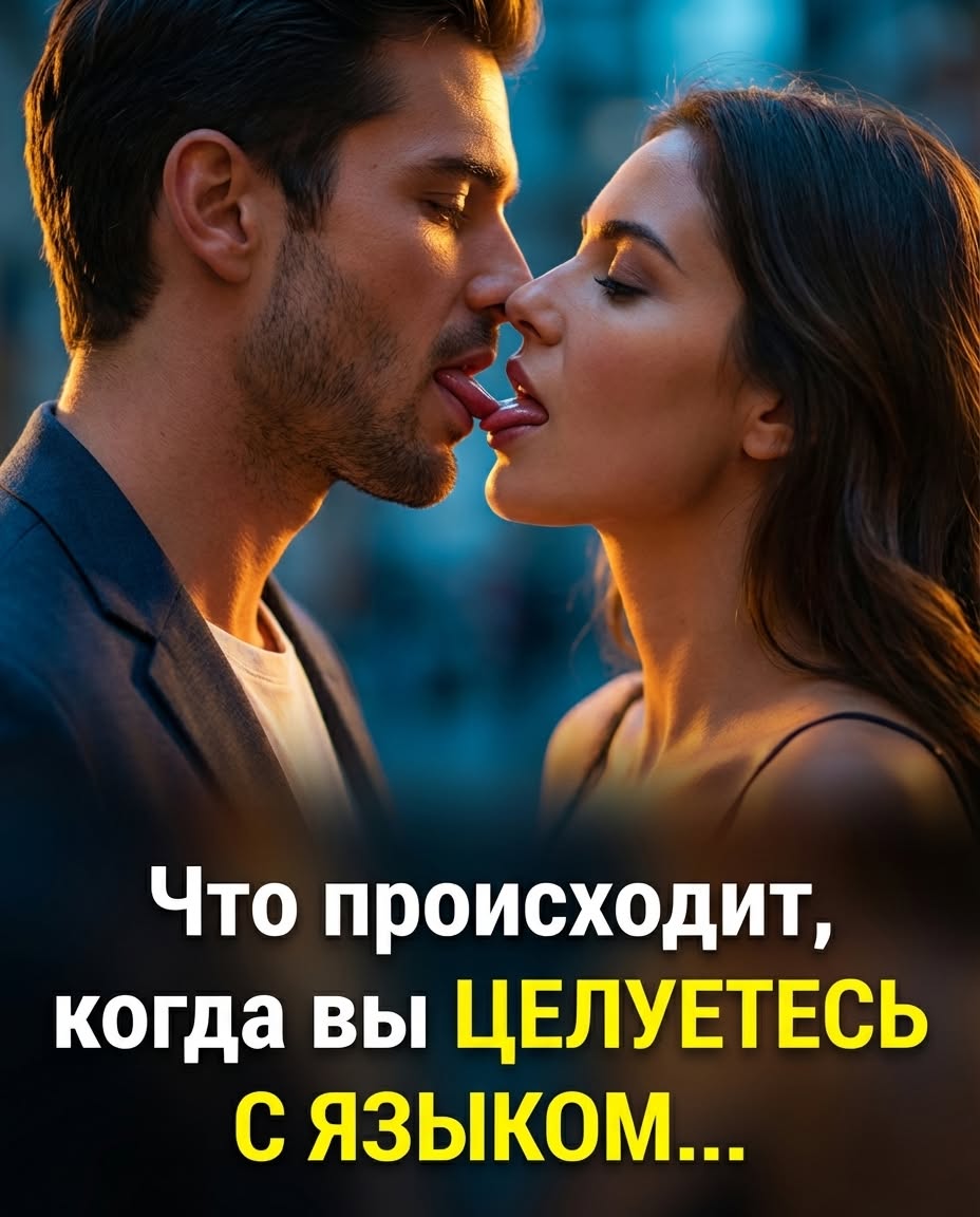 Когда женщина целует вас языком, это означает, что вы .... 