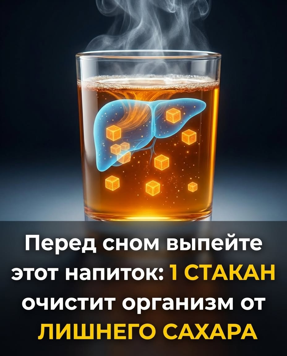 Не пропустите это сегодня вечером — 1 чашка перед сном может помочь вывести избыток сахара и поддержать здоровое кровообращение...