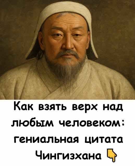 Как взять вверх над любым человеком: гениальная цитата Чингисхана. 